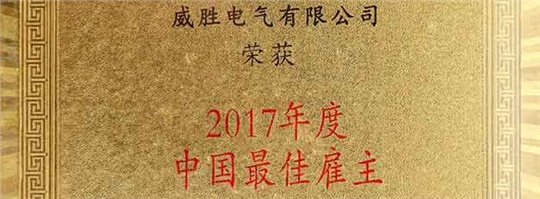 威勝電氣榮獲2017年度最佳雇主企業(yè)獎